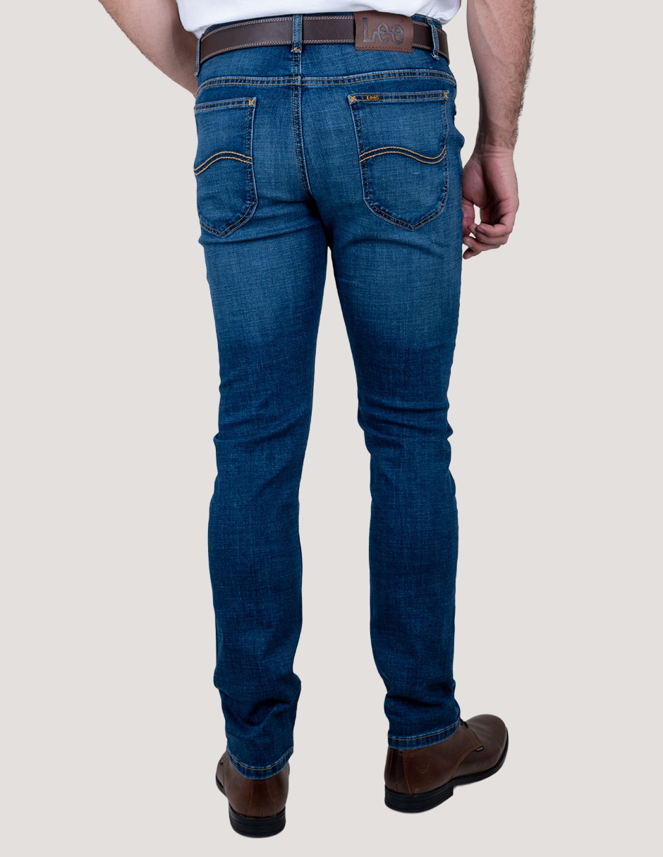 Jeans slim Lee Quality Genuine lavado whisker para hombre