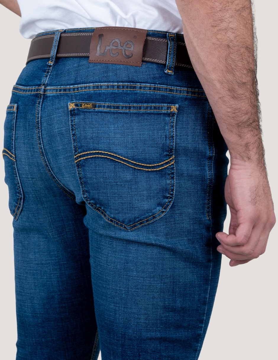 Jeans slim Lee Quality Genuine lavado whisker para hombre