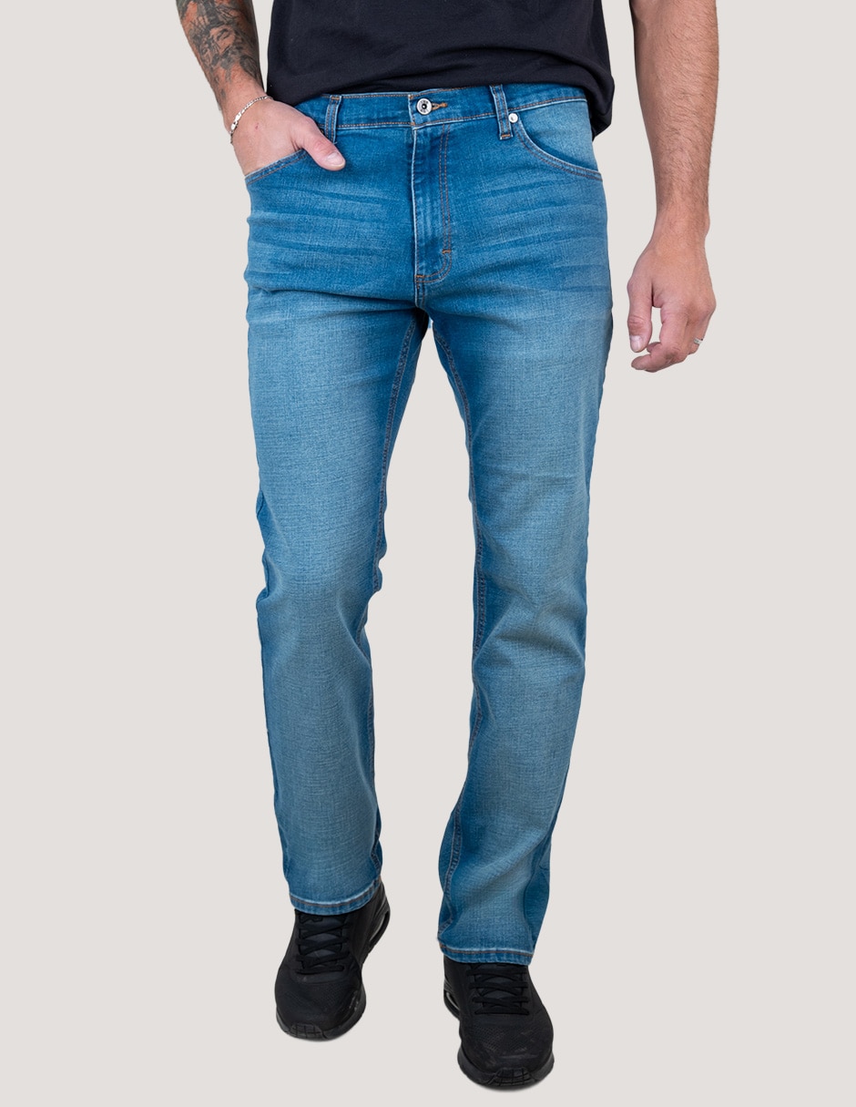 Jeans straight Lee lavado whisker para hombre
