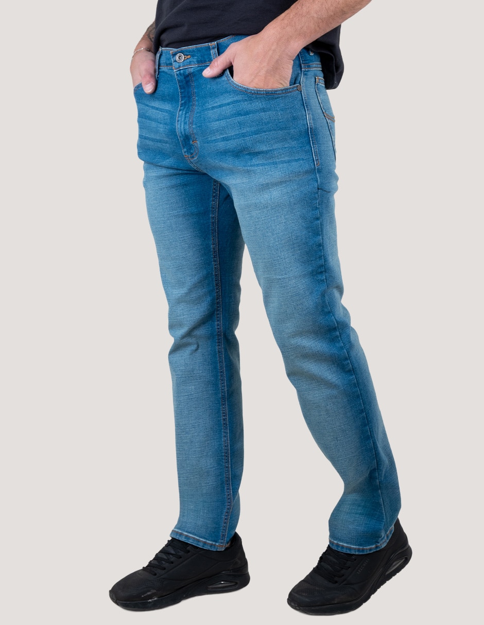 Jeans straight Lee lavado whisker para hombre