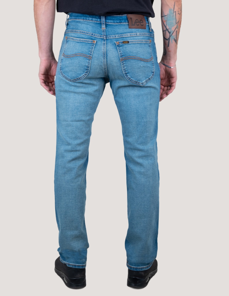 Jeans straight Lee lavado whisker para hombre