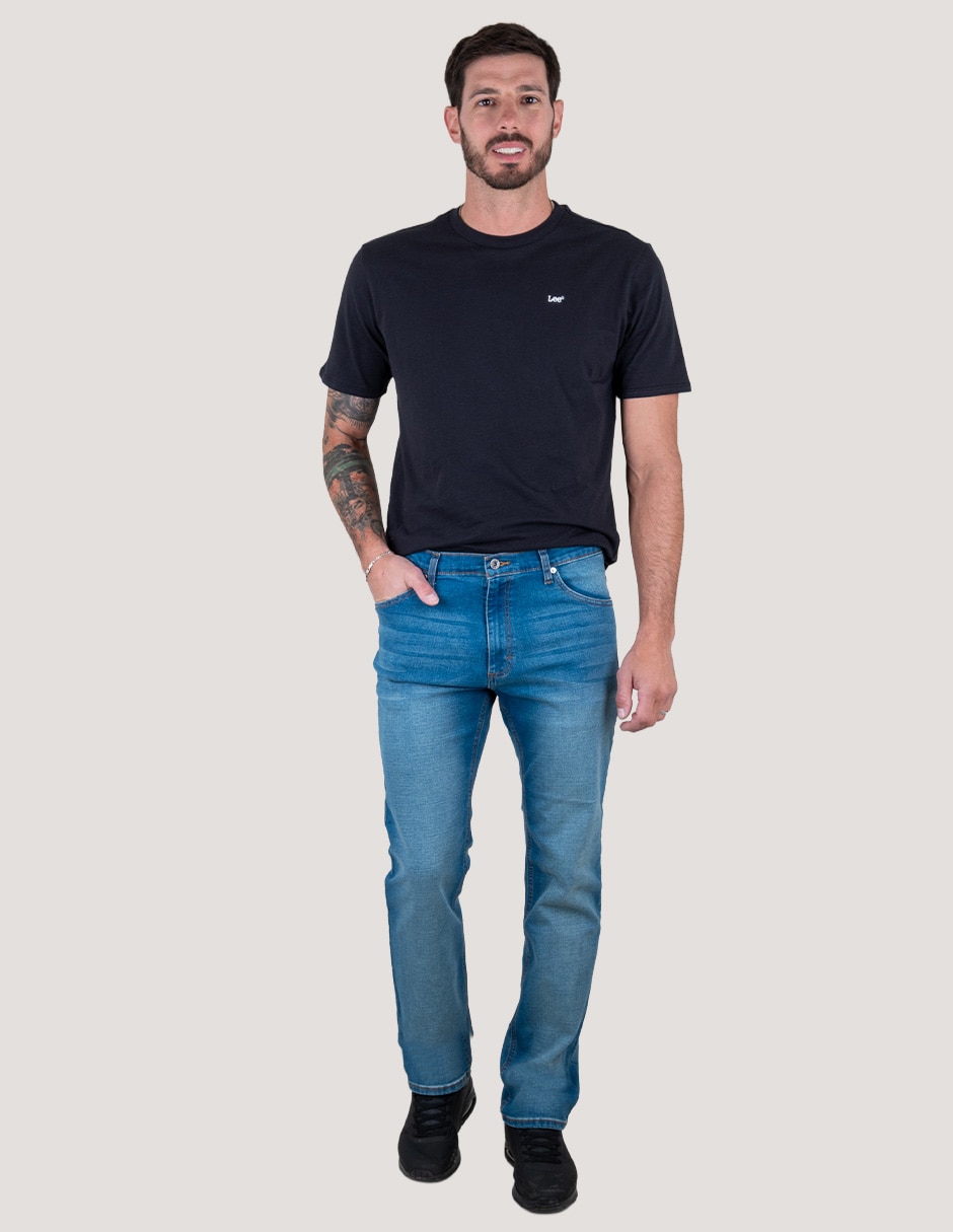 Jeans straight Lee lavado whisker para hombre