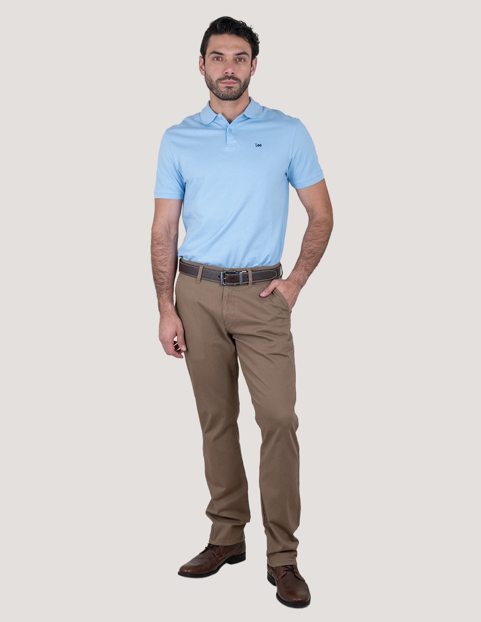 Pantalón recto Lee de algodón para hombre