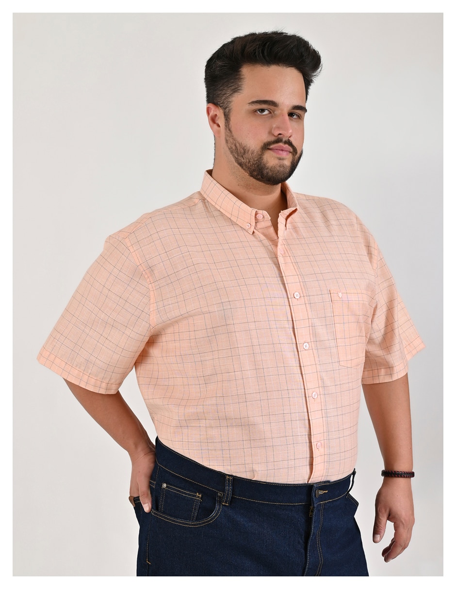 Camisa casual Yale Plus manga corta para hombre