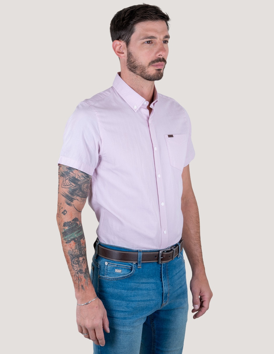 Camisa casual de algodón manga corta para hombre 2