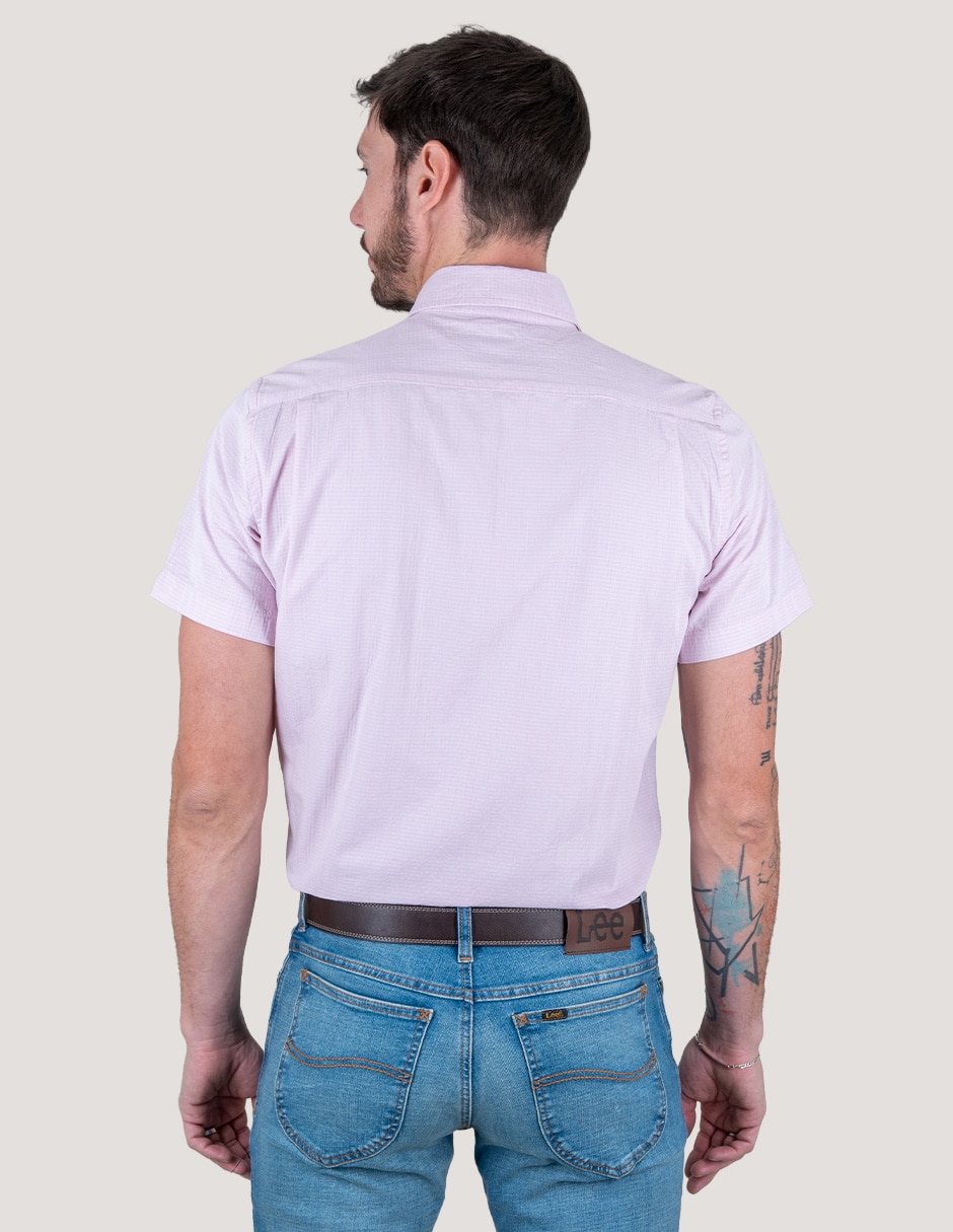 Camisa casual de algodón manga corta para hombre 3