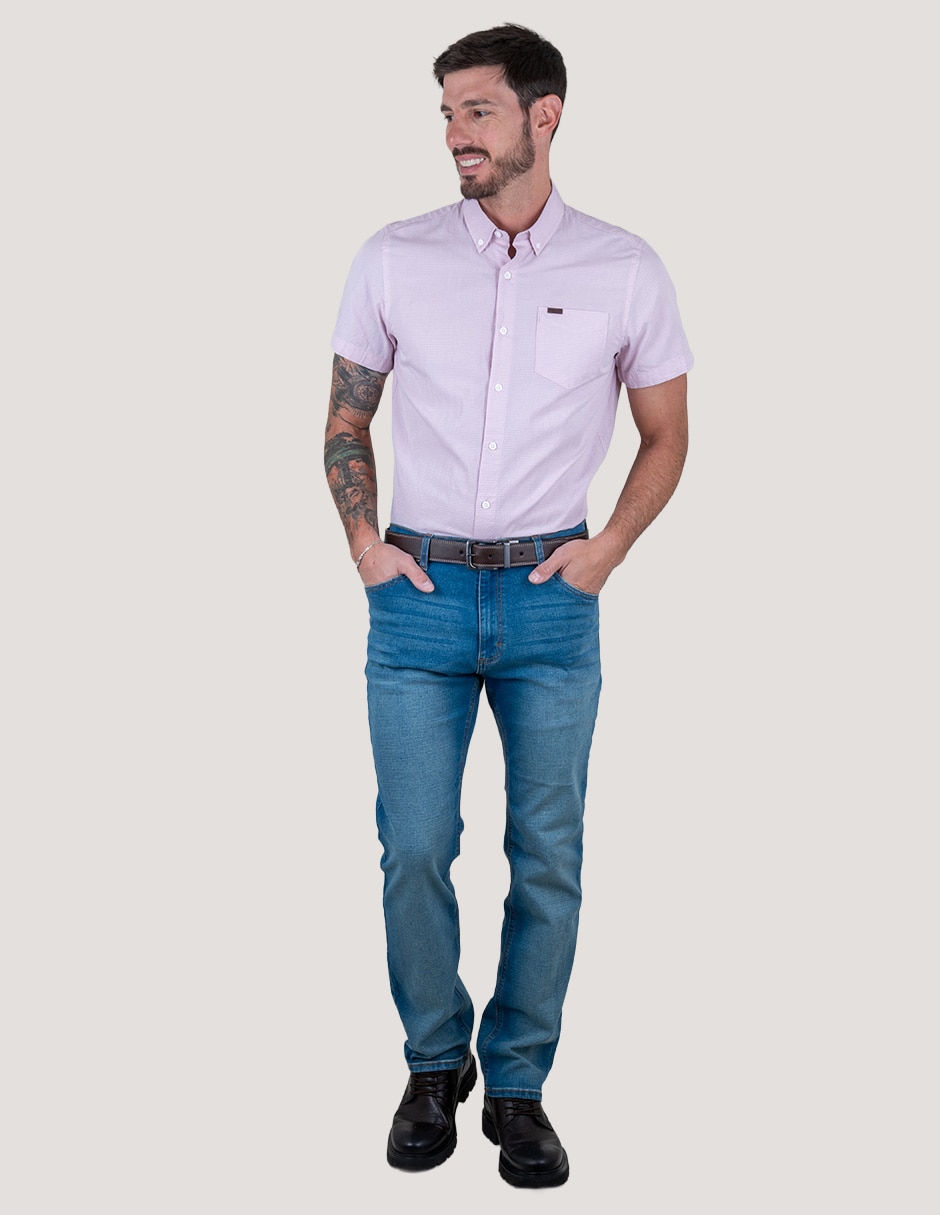 Camisa casual de algodón manga corta para hombre 4