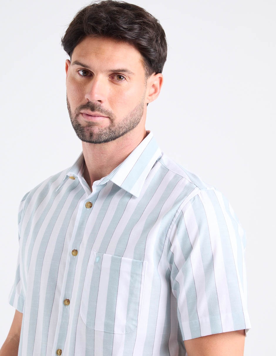 Camisa casual manga corta para hombre 4