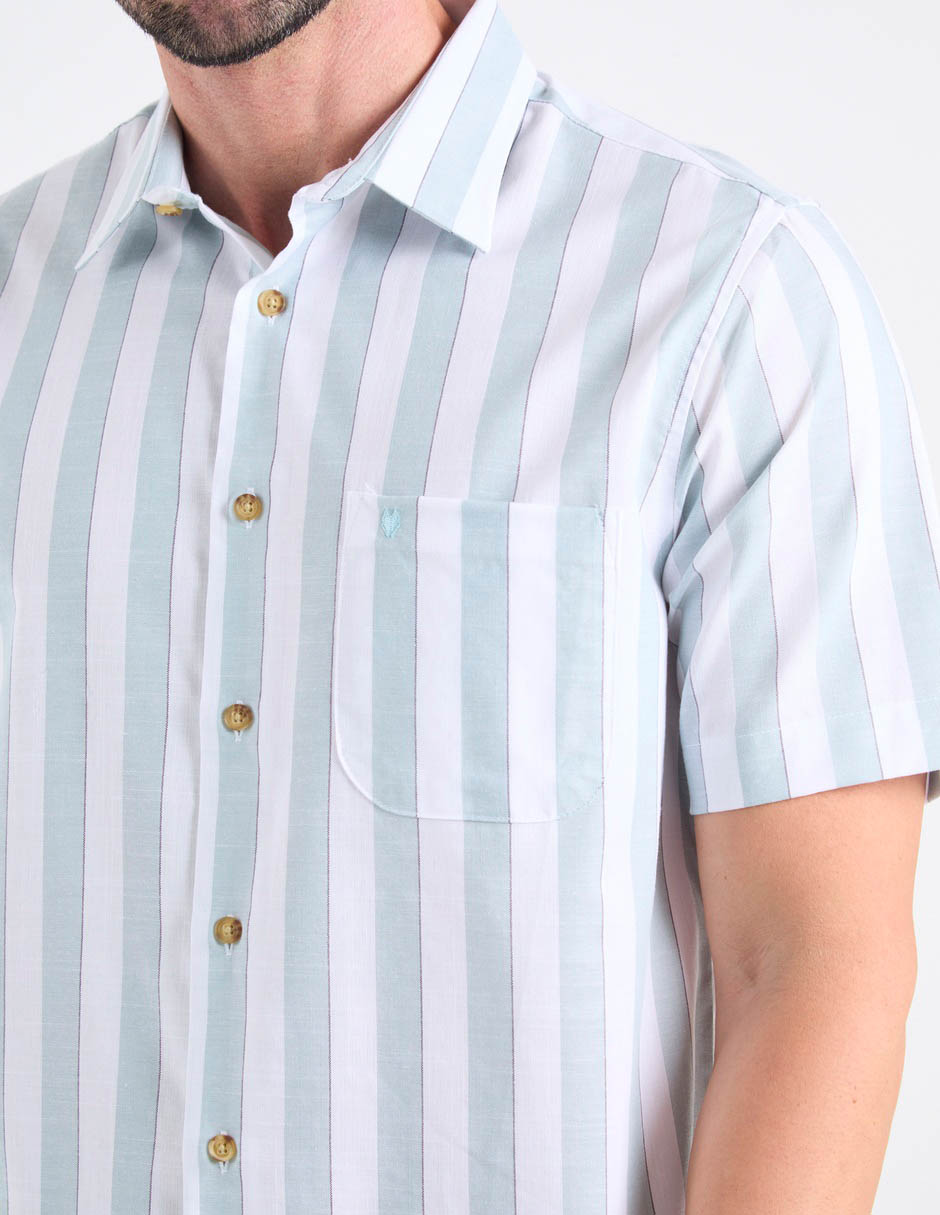 Camisa casual manga corta para hombre 5