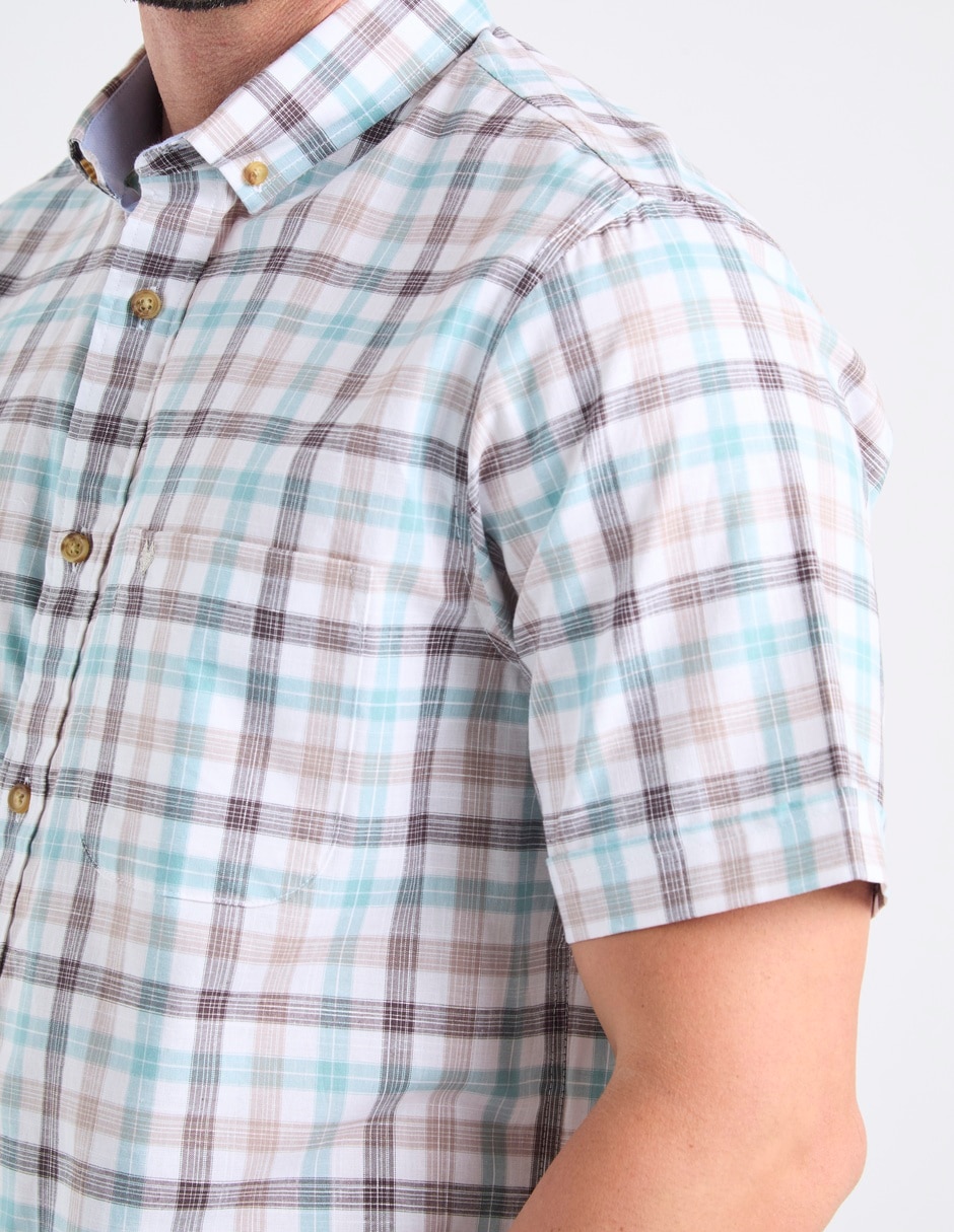 Camisa casual manga corta para hombre