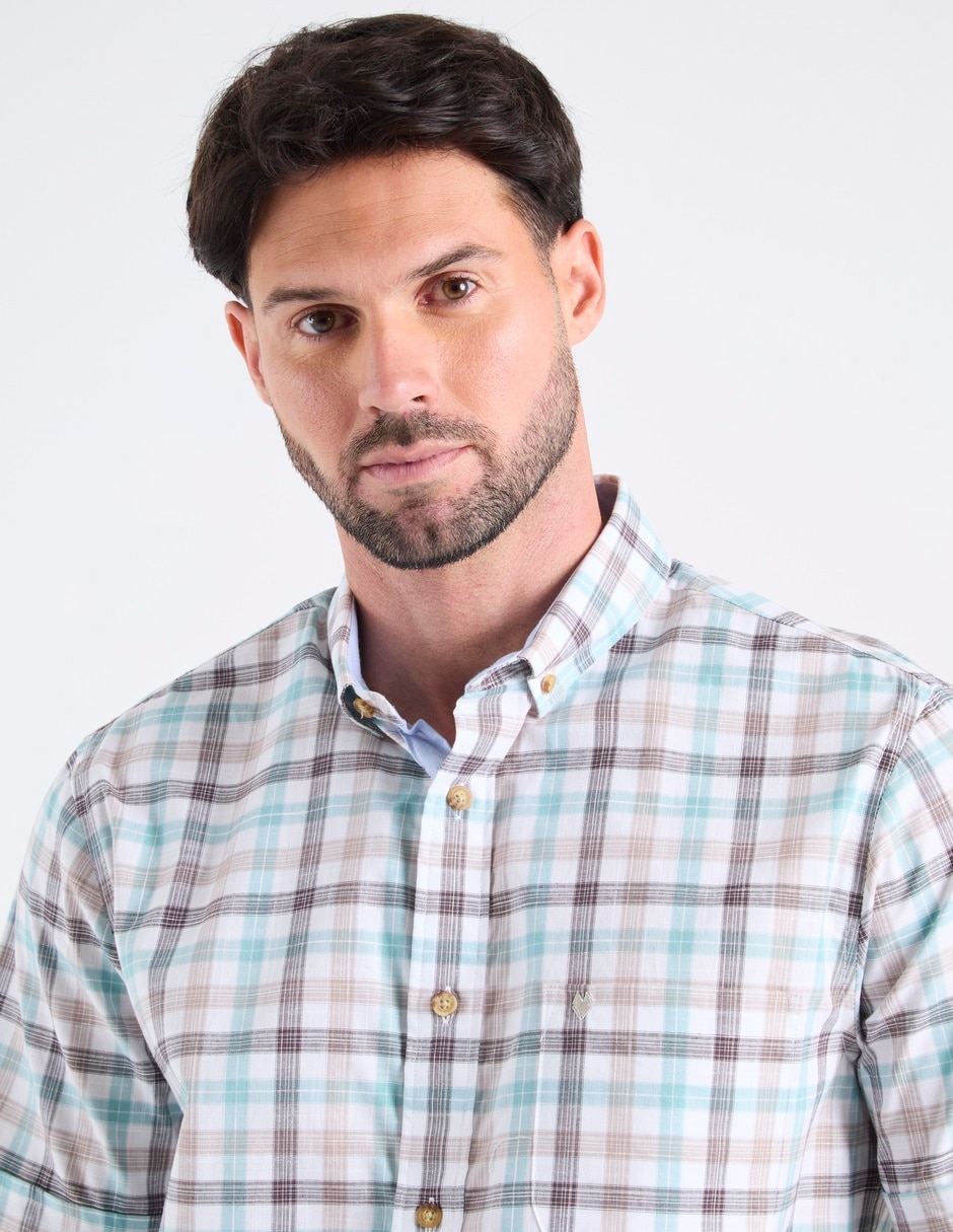 Camisa casual manga corta para hombre