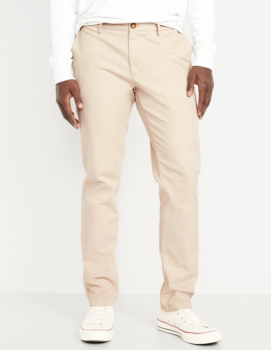 Pantalón casual chino slim de algodón para hombre