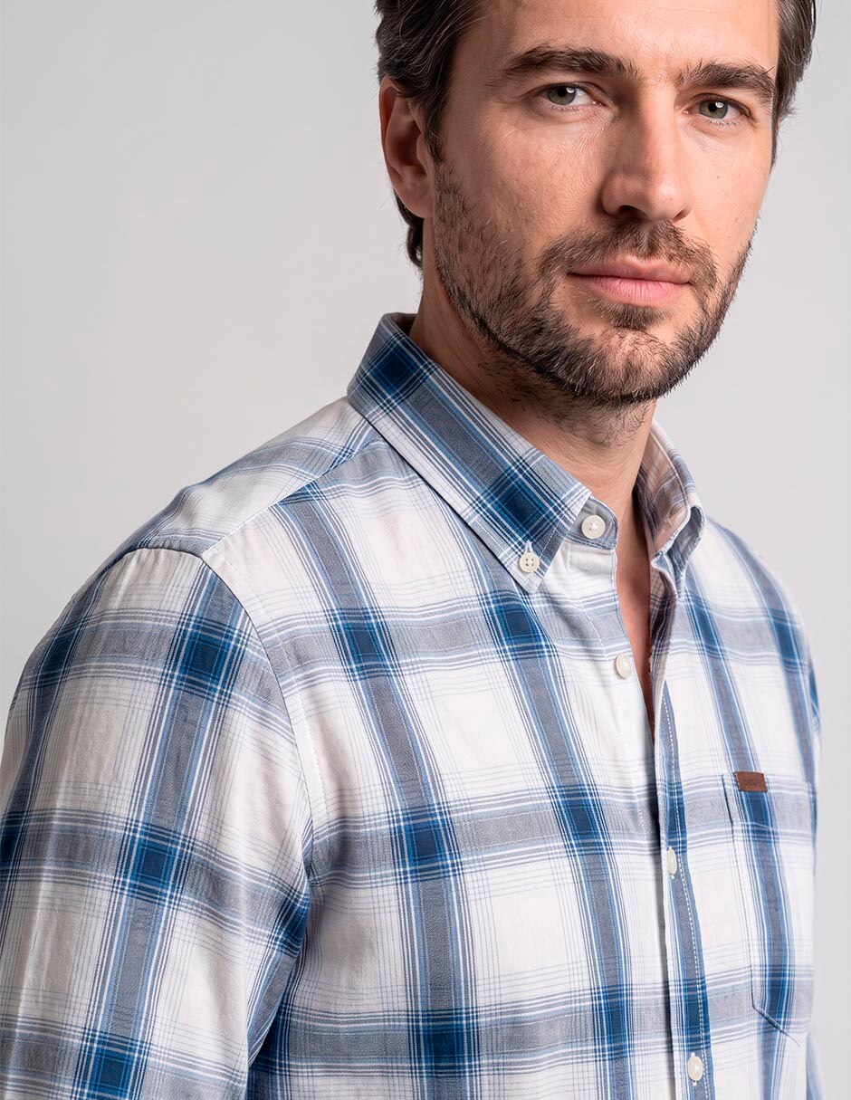 Camisa casual manga larga para hombre 3