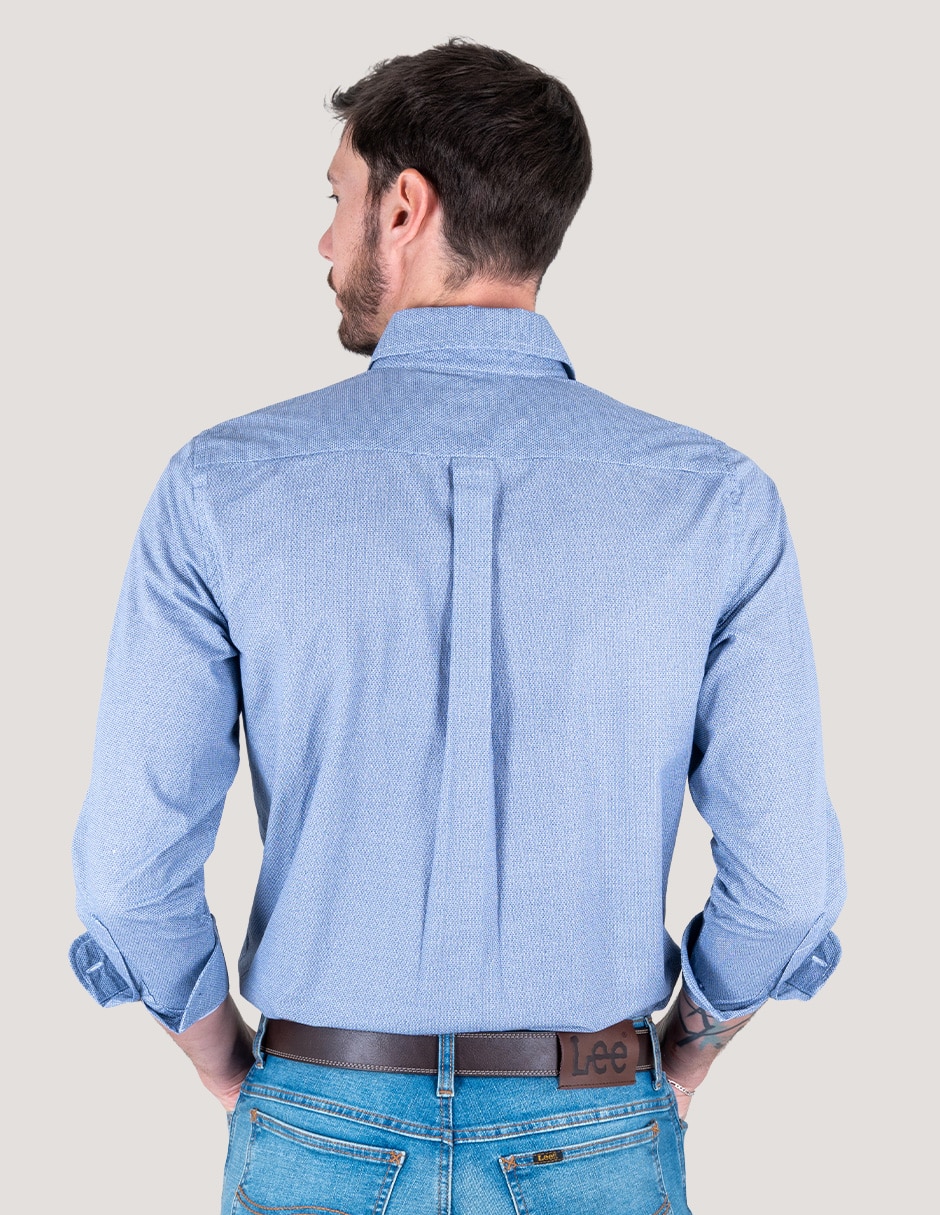 Camisa casual Lee de algodón manga larga para hombre