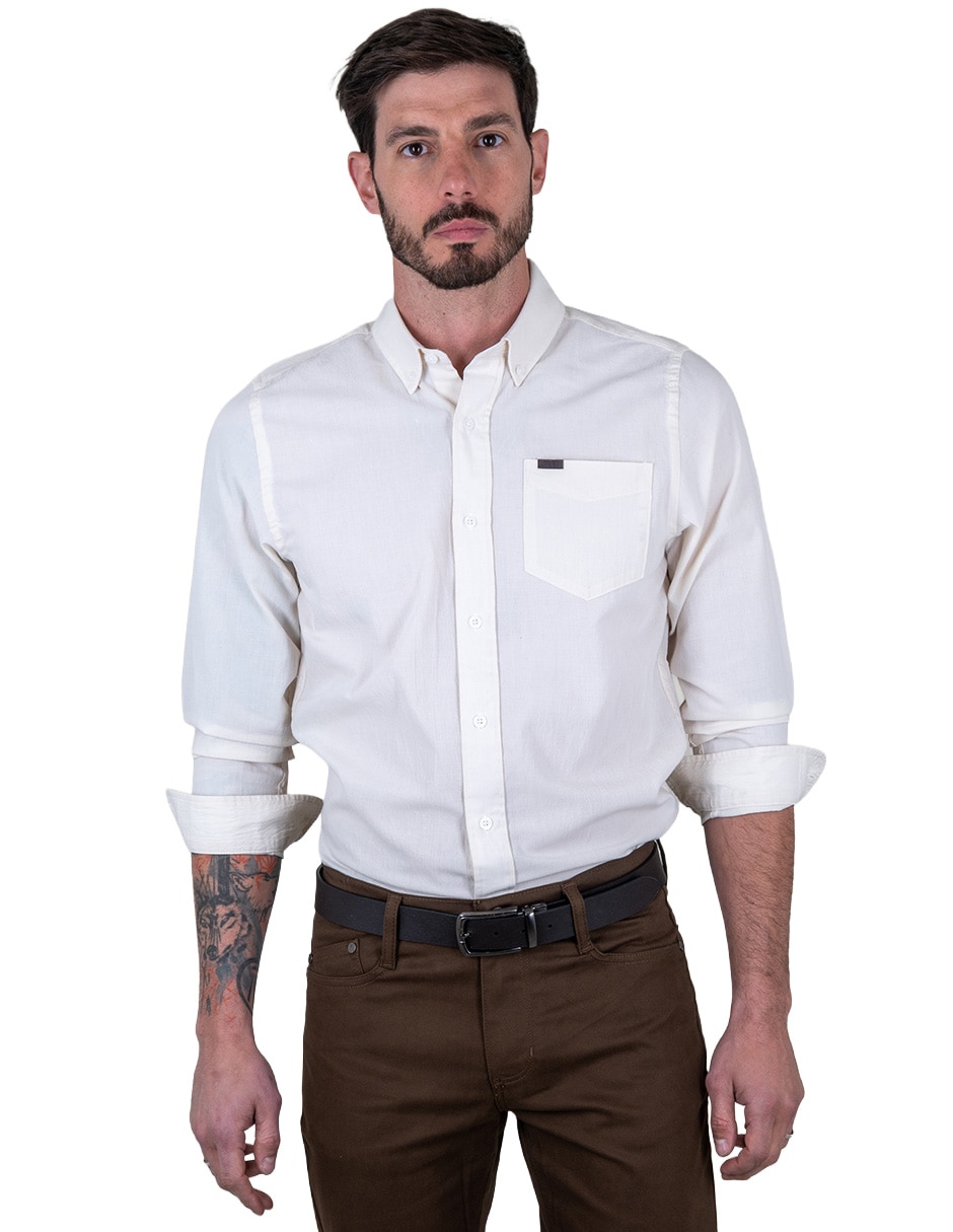 Camisa casual Lee manga larga para hombre