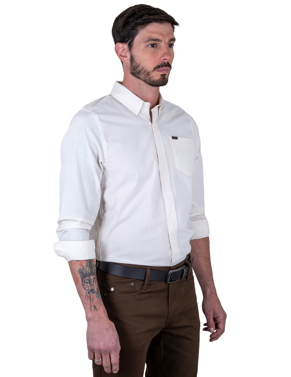 Camisa casual Lee manga larga para hombre