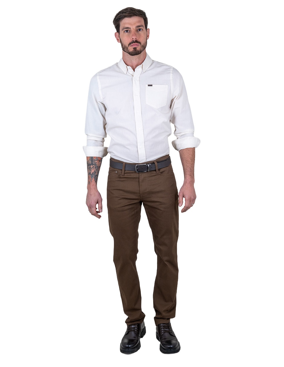 Camisa casual Lee manga larga para hombre
