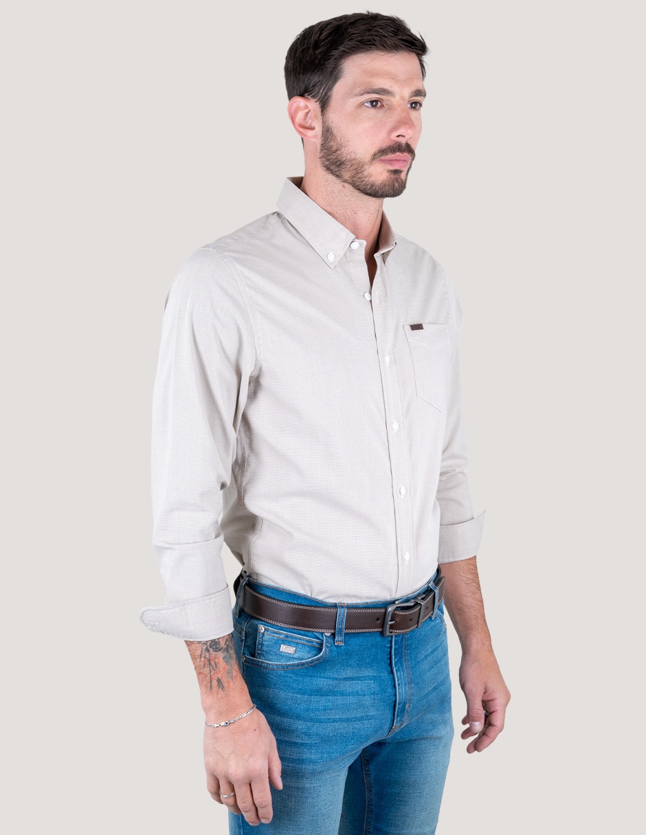 Camisa casual Lee manga larga para hombre