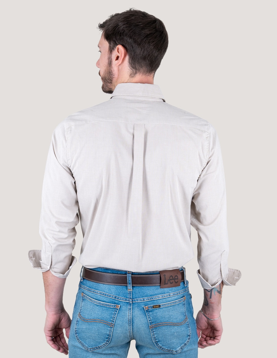 Camisa casual Lee manga larga para hombre