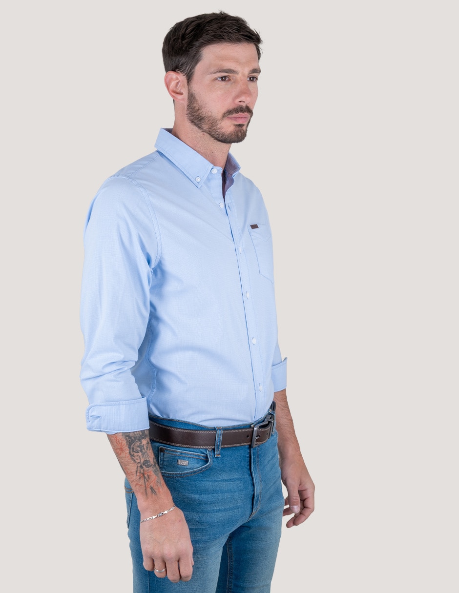 Camisa casual Lee manga larga para hombre