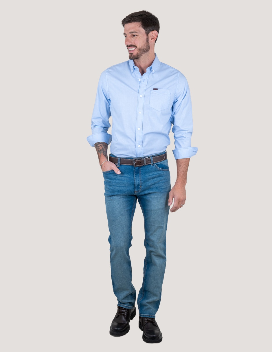 Camisa casual Lee manga larga para hombre