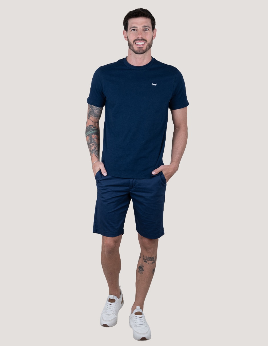 Bermuda Lee de algodón para hombre