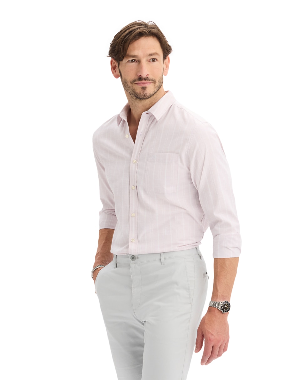 Camisa casual Dockers manga larga para hombre