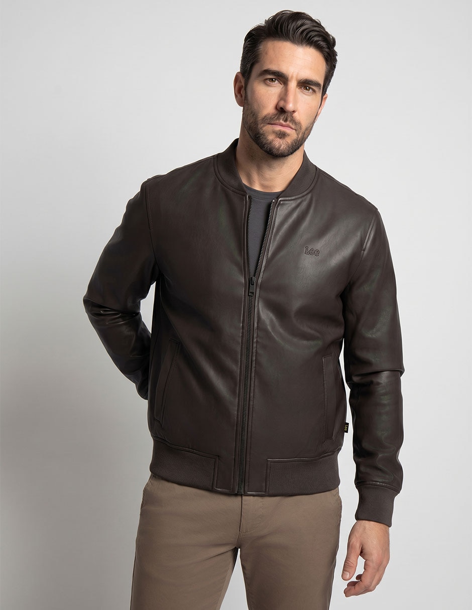 Chamarra bomber con bolsillos para hombre 1