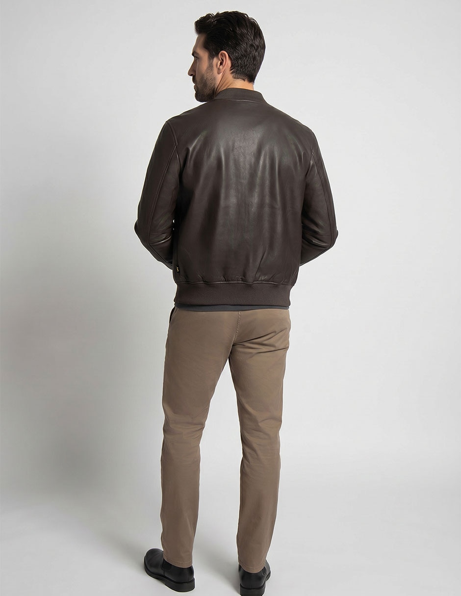 Chamarra bomber con bolsillos para hombre 2