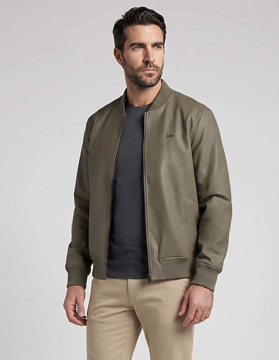 Chamarra bomber lee con bolsillos para hombre
