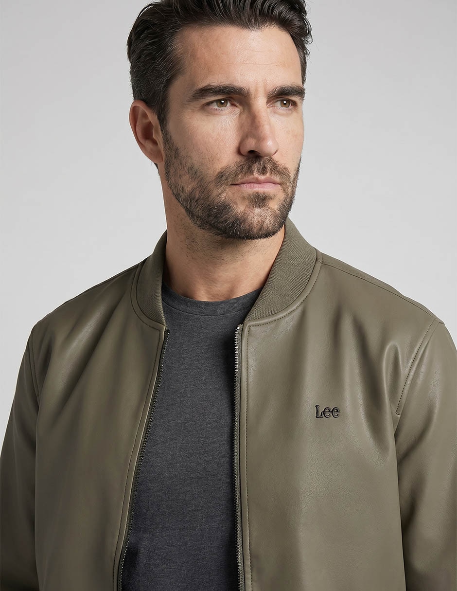 Chamarra bomber lee con bolsillos para hombre