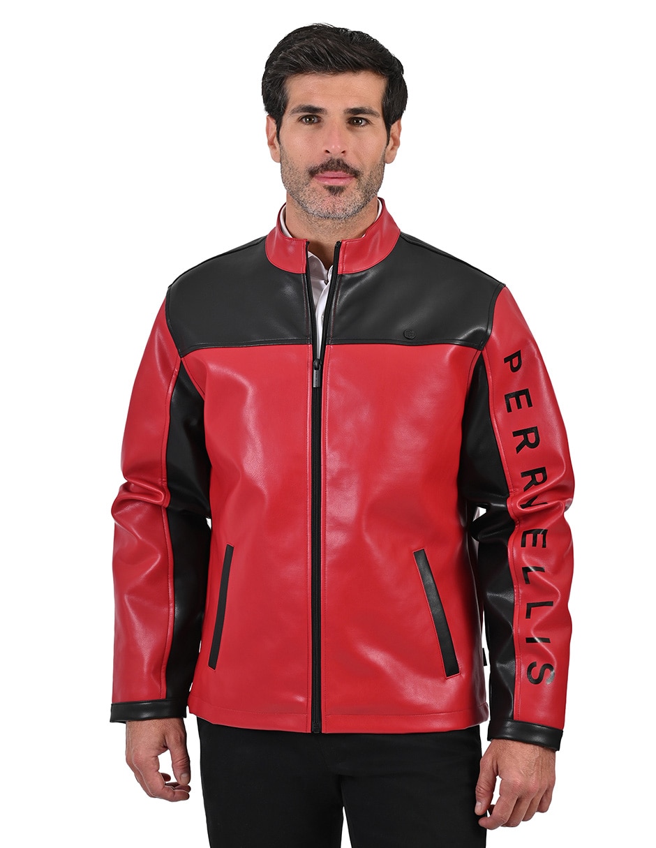 Chamarra casual Perry Ellis con bolsillos para hombre