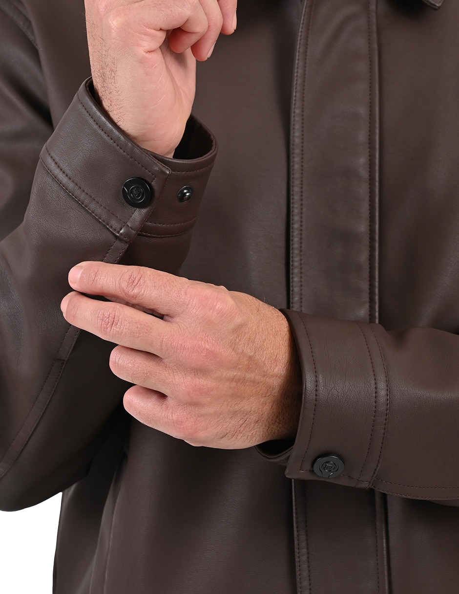 Chamarra casual con bolsillos para hombre 5