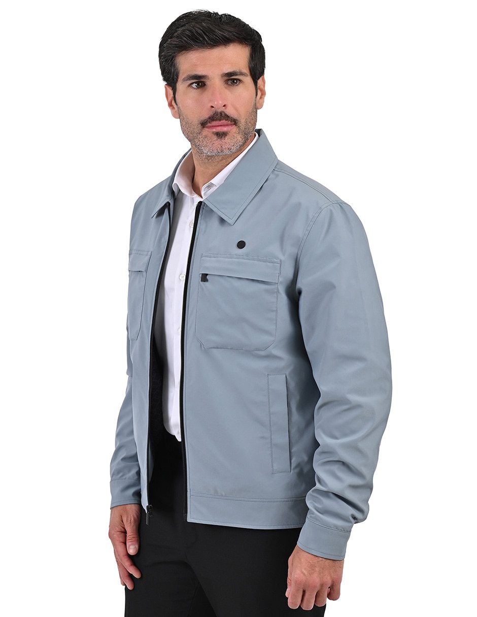Chamarra casual con bolsillos para hombre 4