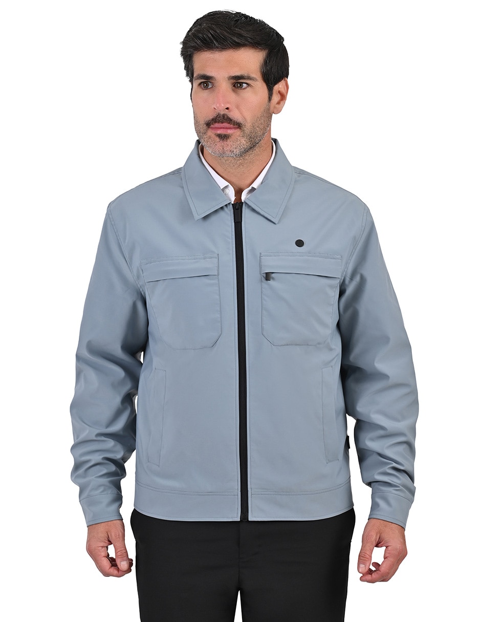 Chamarra casual con bolsillos para hombre