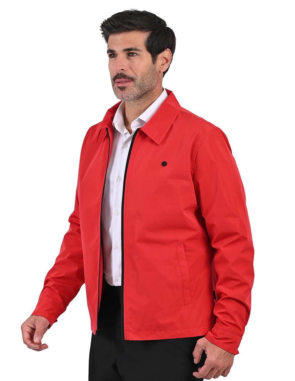 Chamarra rompevientos Perry Ellis con bolsillos para hombre