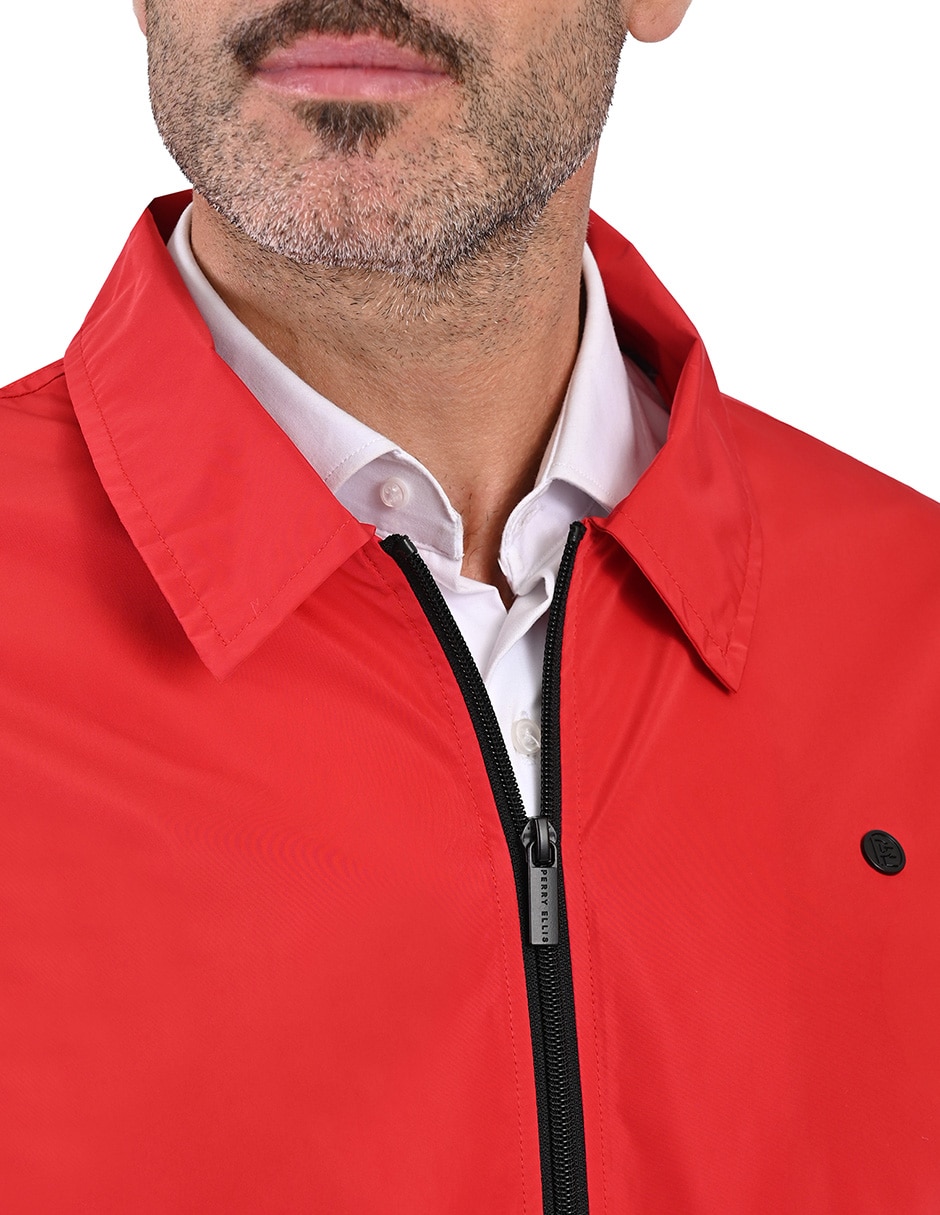 Chamarra rompevientos Perry Ellis con bolsillos para hombre