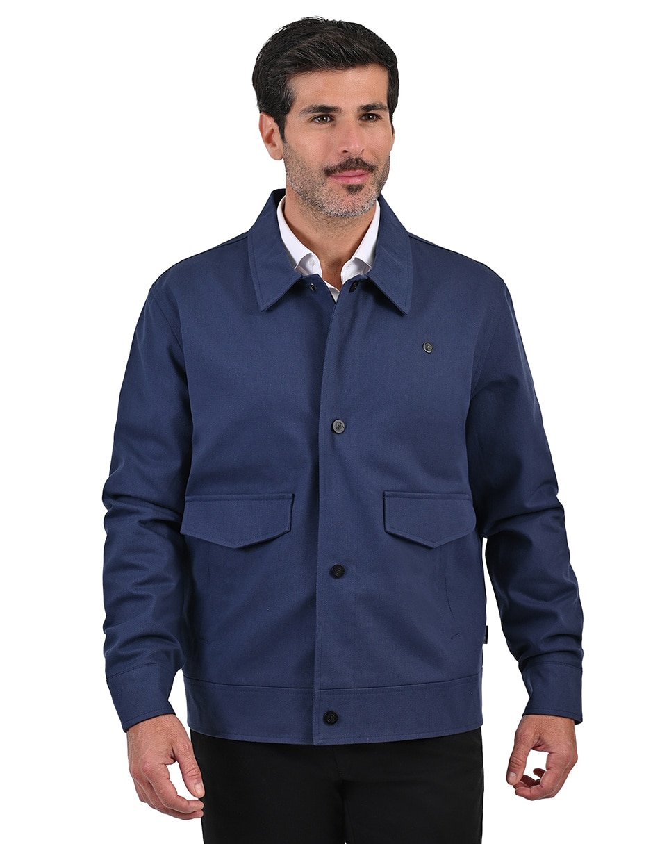 Chamarra casual con bolsillos para hombre Chamarra casual con bolsillos para hombre