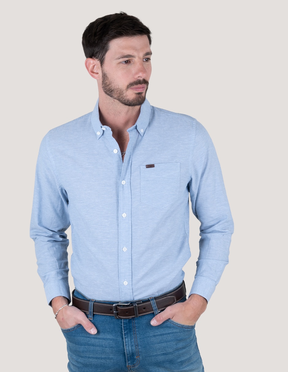 Camisa casual Lee manga larga para hombre