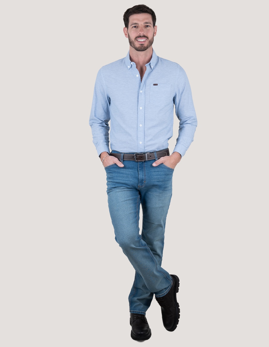 Camisa casual Lee manga larga para hombre