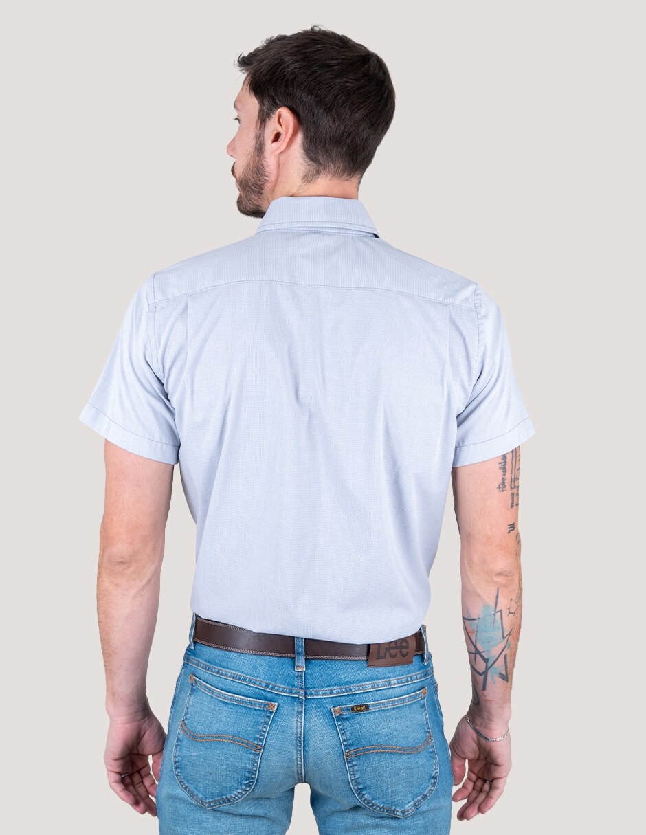 Camisa casual Lee de algodón manga corta para hombre