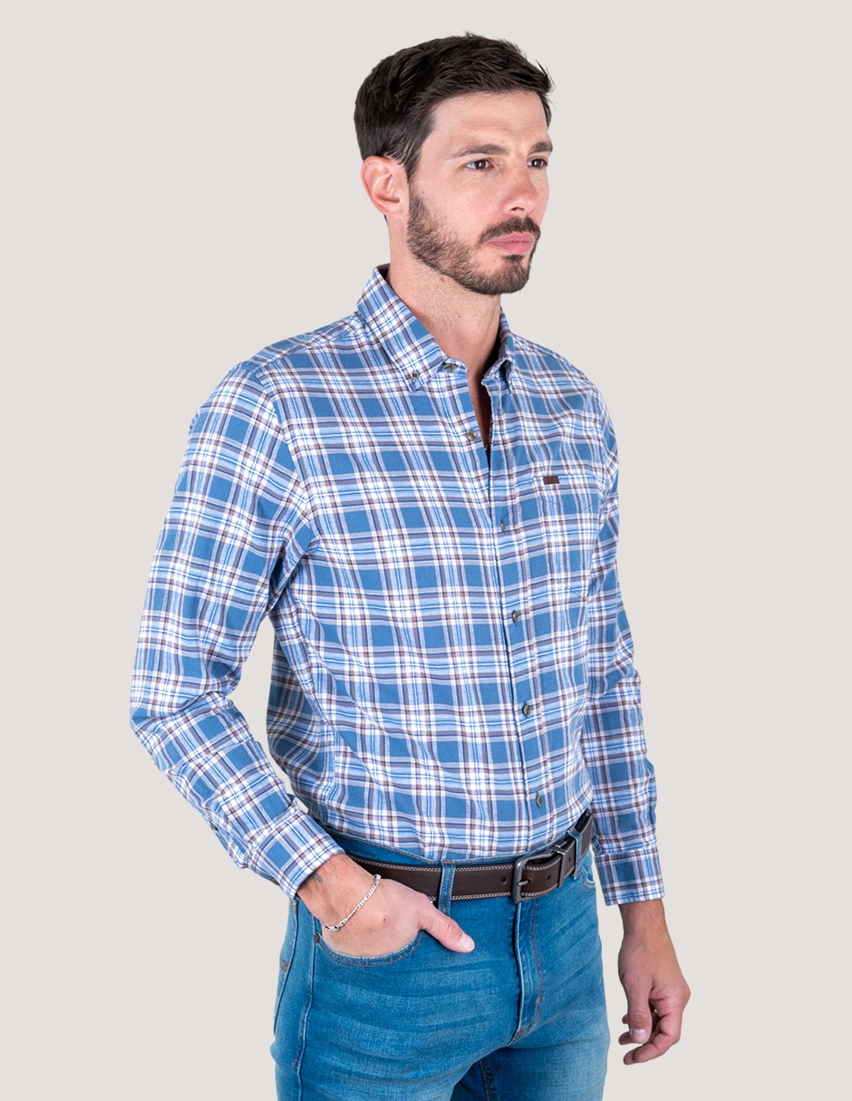 Camisa casual Lee manga larga para hombre