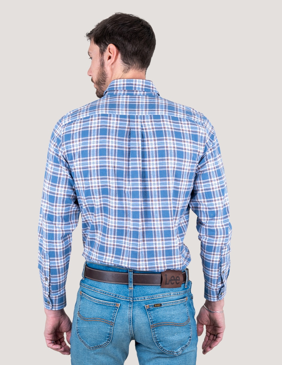 Camisa casual Lee manga larga para hombre