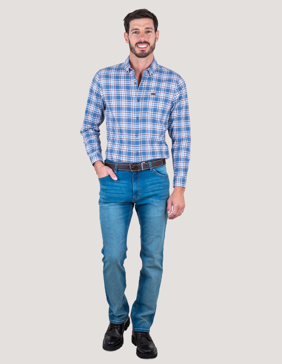 Camisa casual Lee manga larga para hombre