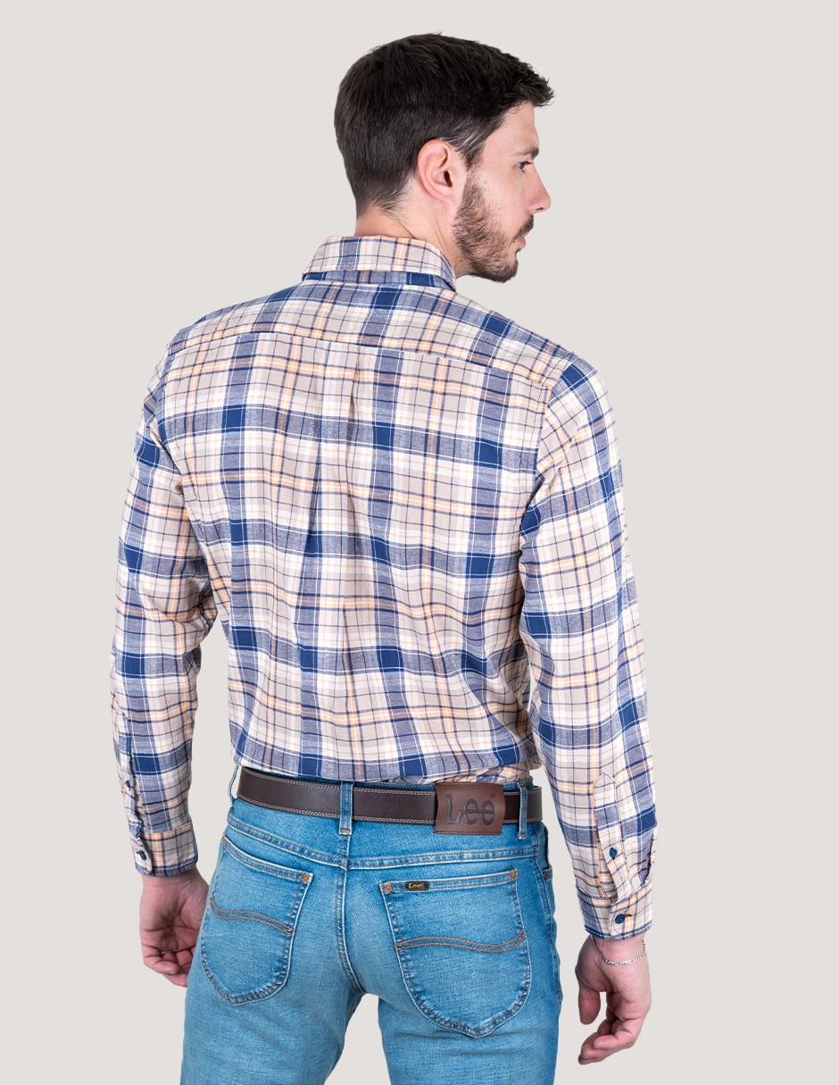 Camisa casual manga larga para hombre 3