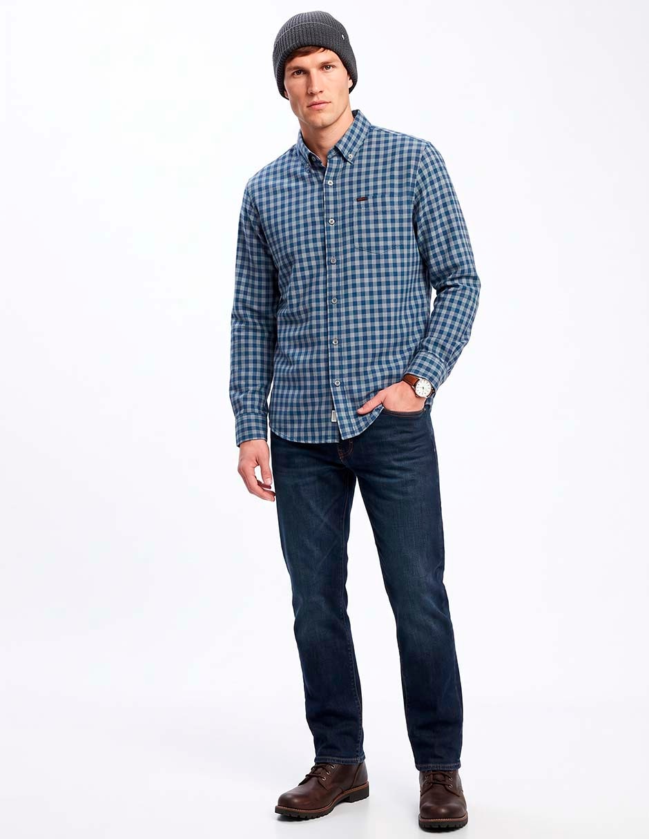 Camisa casual de algodón manga larga para hombre 3