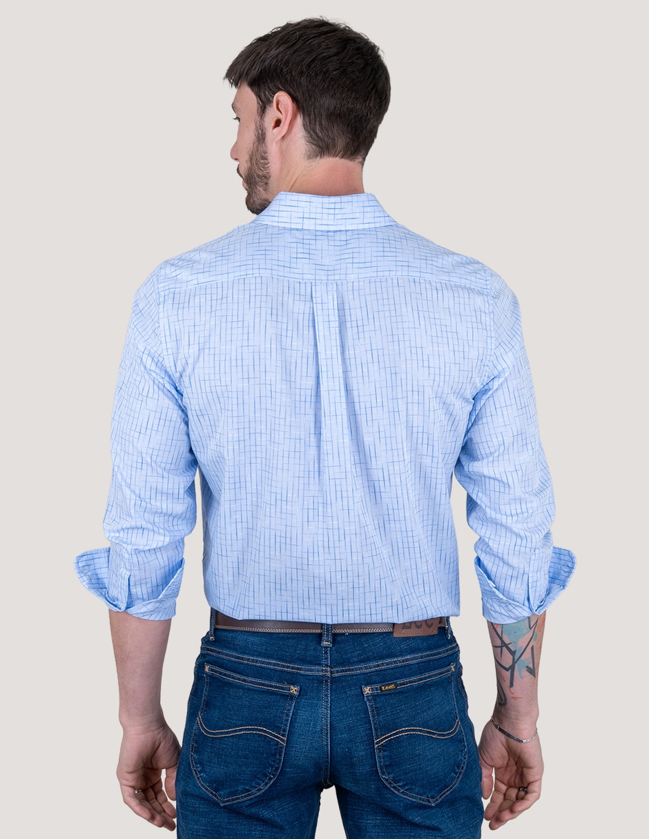Camisa casual de algodón manga larga para hombre 3