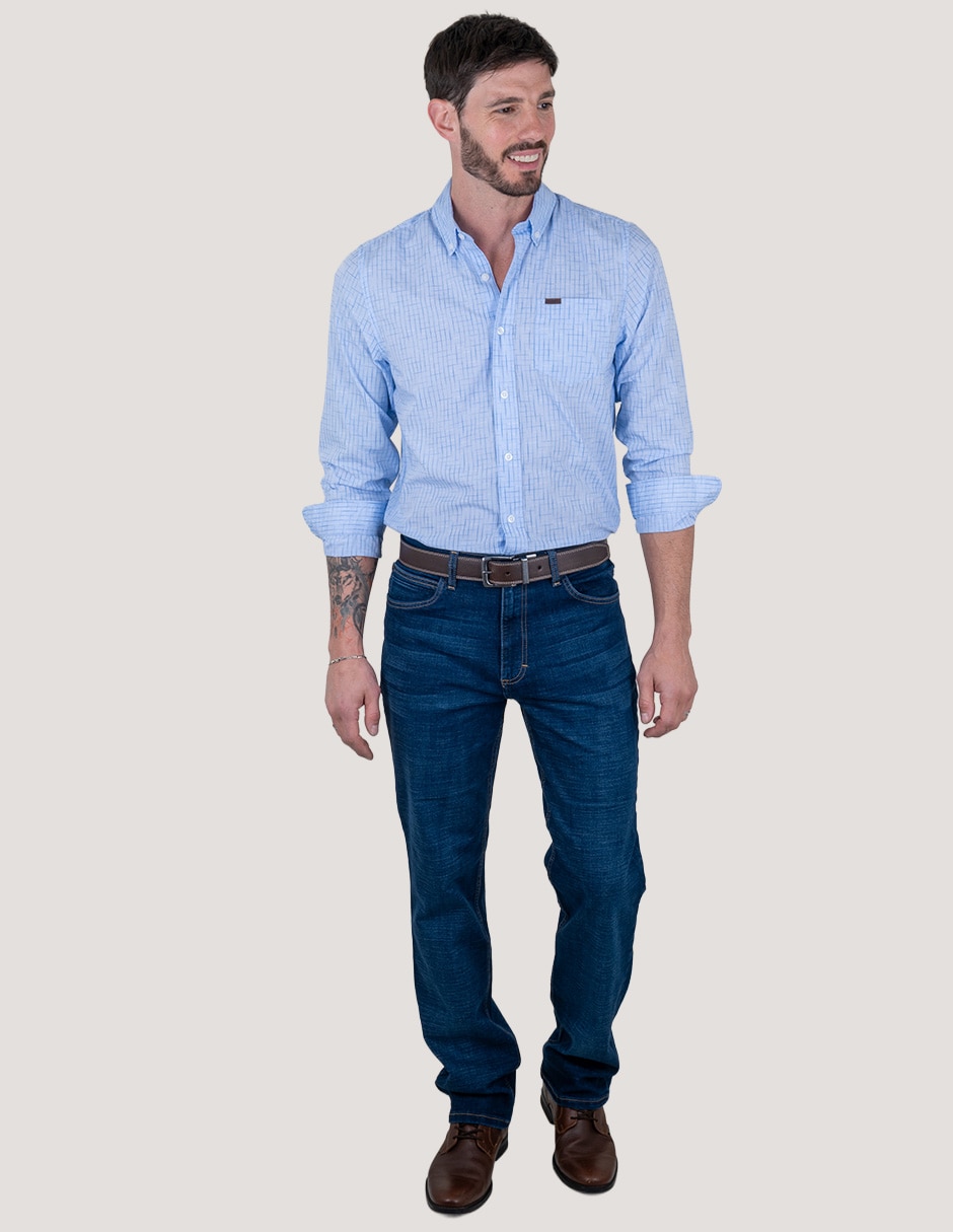 Camisa casual de algodón manga larga para hombre 4