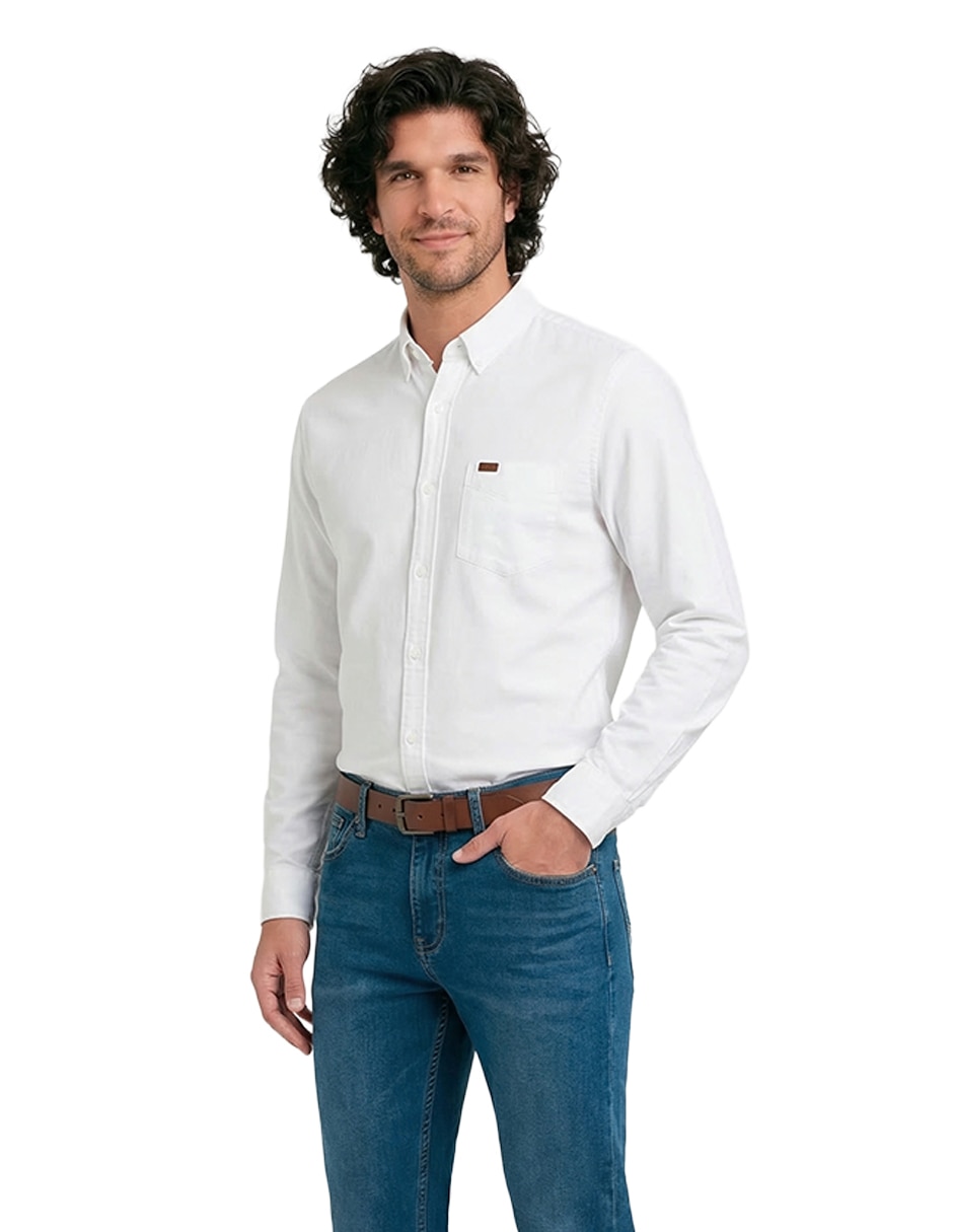 Camisa casual de algodón manga larga para hombre 2