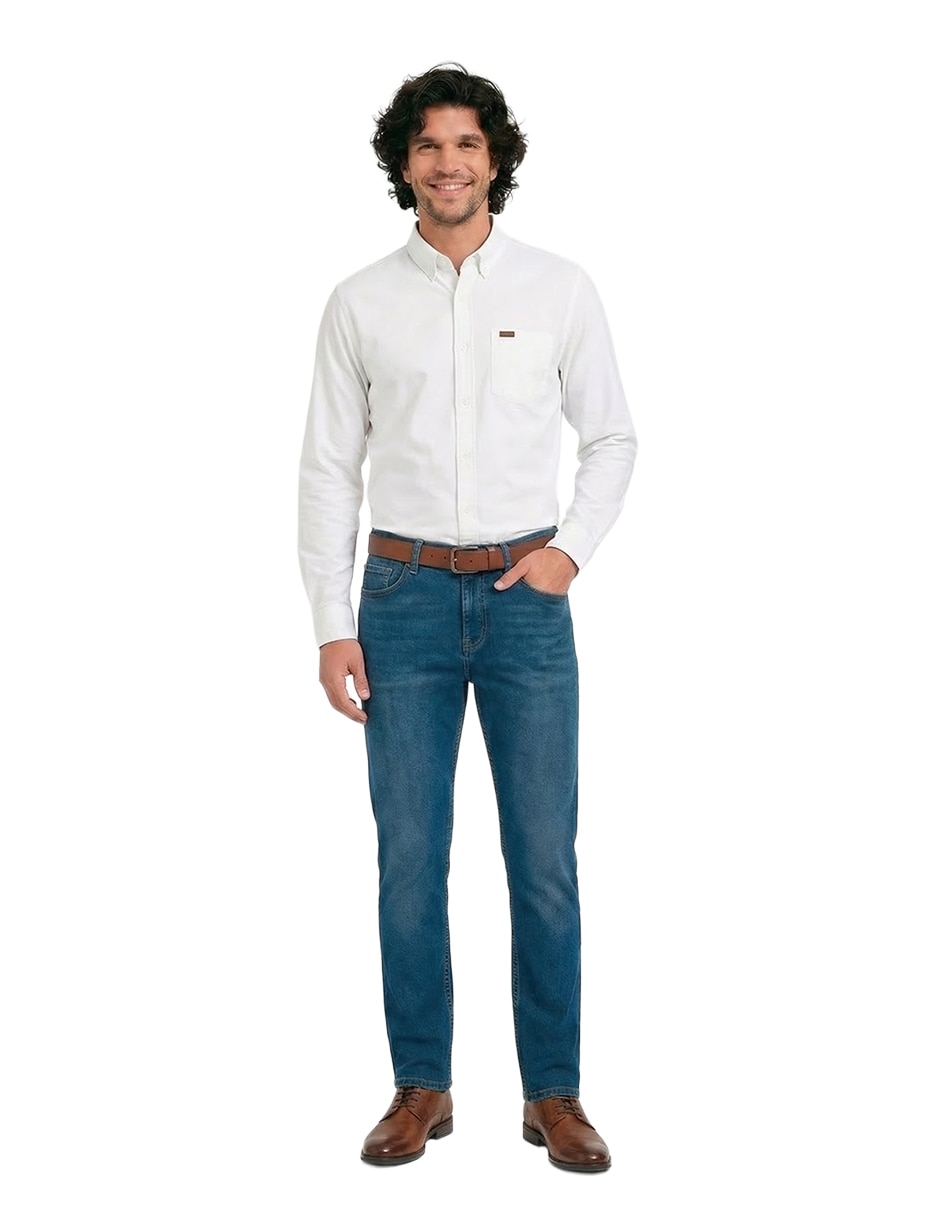 Camisa casual de algodón manga larga para hombre 4